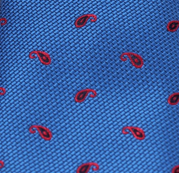 Corbata Niño Paisley Azul Francia