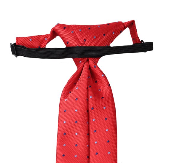 Corbata Niño Roja Lunares
