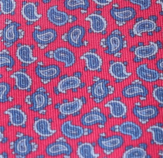 Corbata Niño Seda Roja Paisley