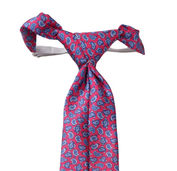 Corbata Niño Seda Roja Paisley
