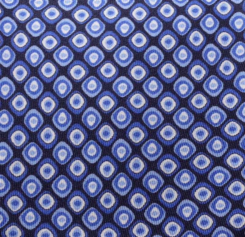 Corbata Seda Azul Op Art