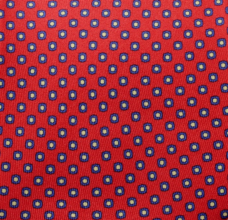 Corbata Seda Roja Lunares