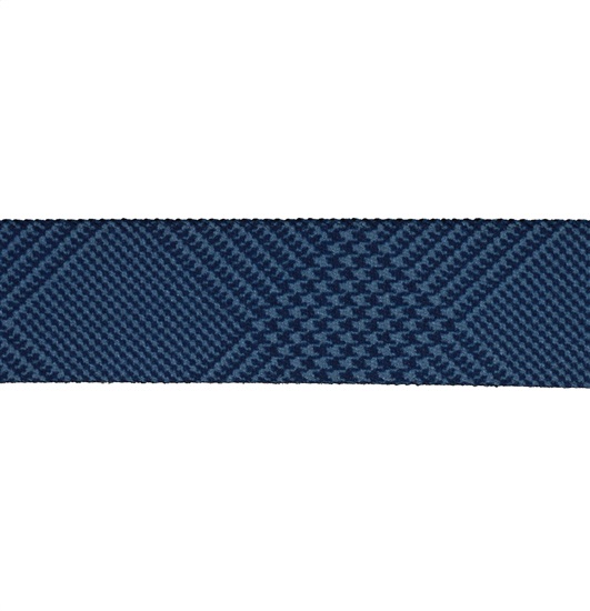 Detalle cinturón Príncipe de Gales azul