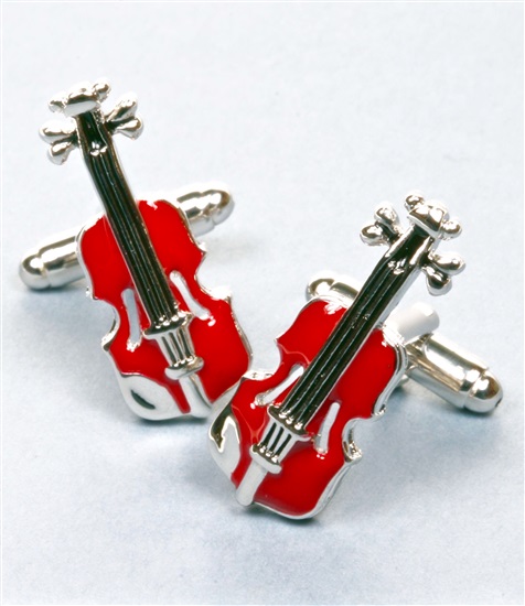 Gemelos Violín Rojo