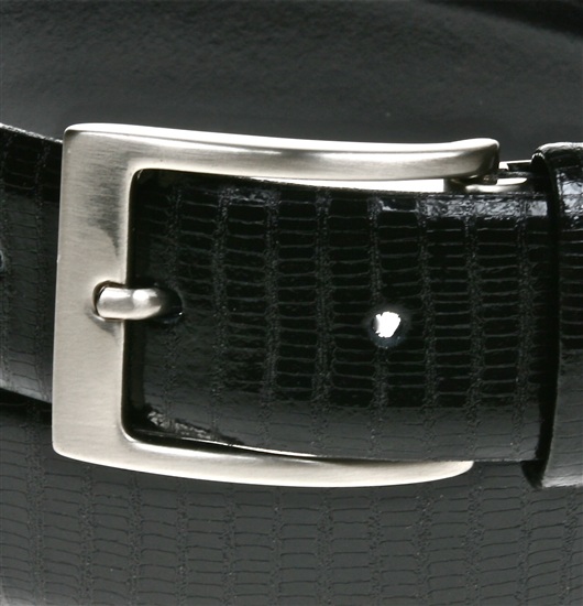 Hebilla cinturón de reptil negro