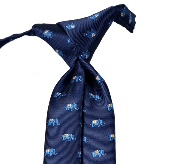 Corbata Azul Elefantes