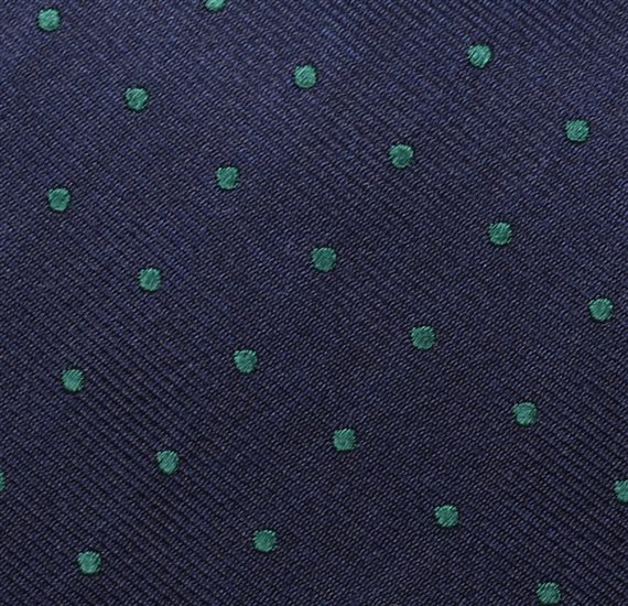 Corbata Azul Seda Lunares
