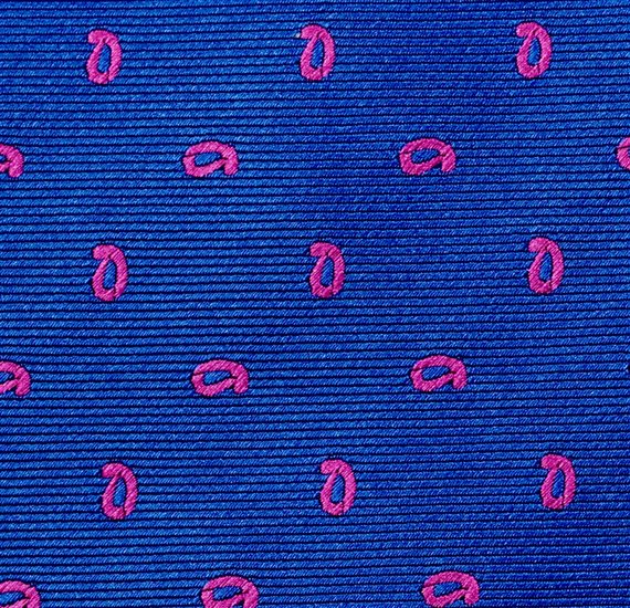 Corbata Cachemir Azul y Rosa