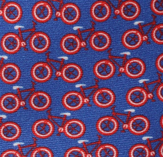 Corbata Cadete Seda Azul Bicicletas