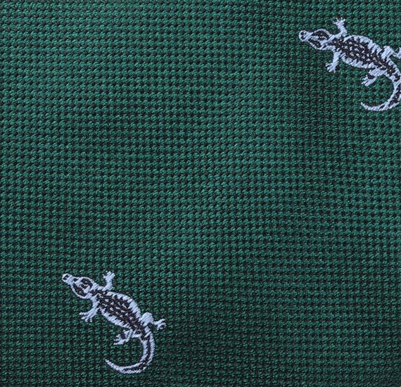 Corbata Cadete Seda Azul Cocodrilos