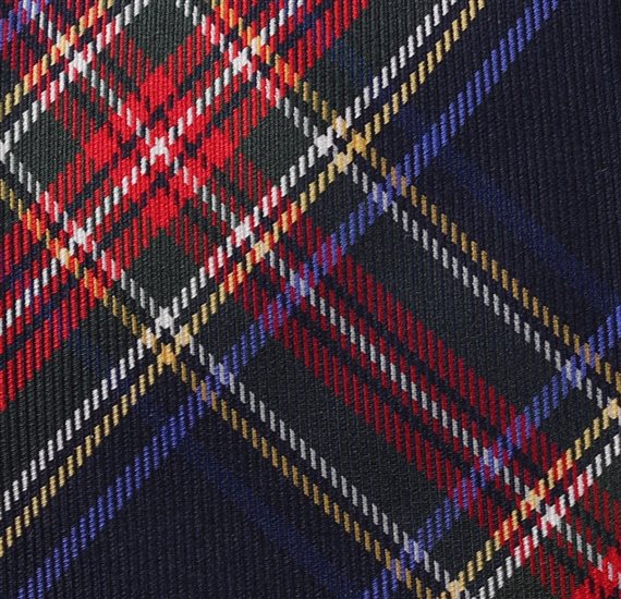 Corbata Cadete Seda Cuadro Escocés