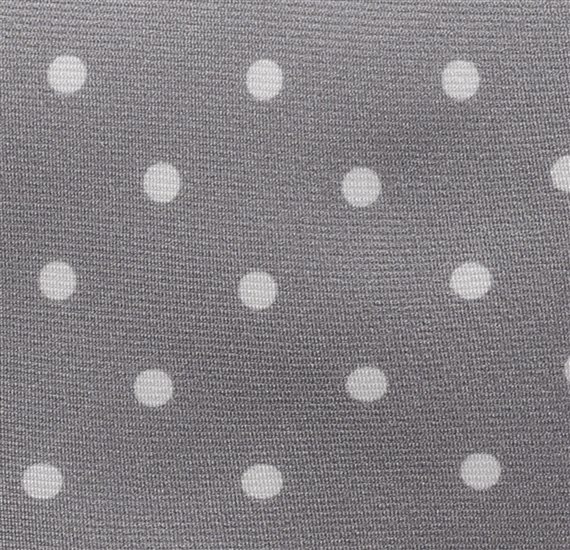Corbata Cadete Seda Gris Lunares