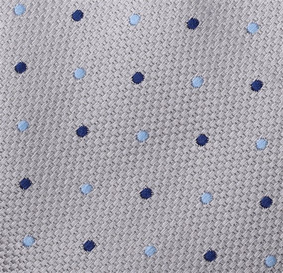 Corbata Estrecha Gris Lunares