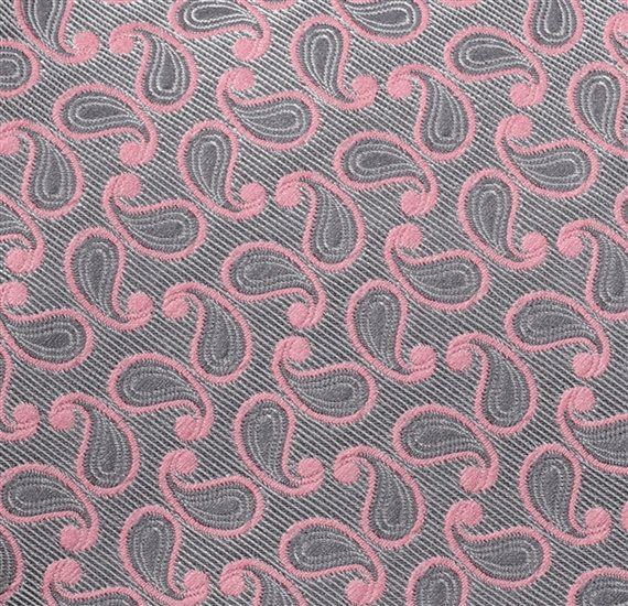 Corbata Estrecha Gris Paisley