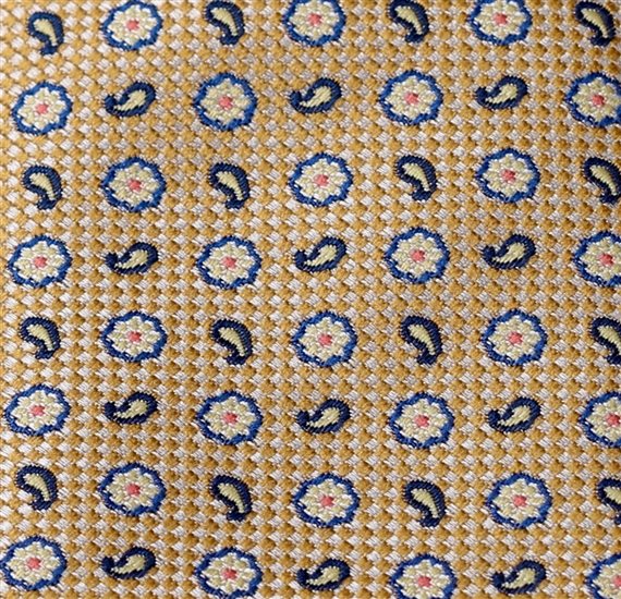 Corbata Niño Amarilla Flores