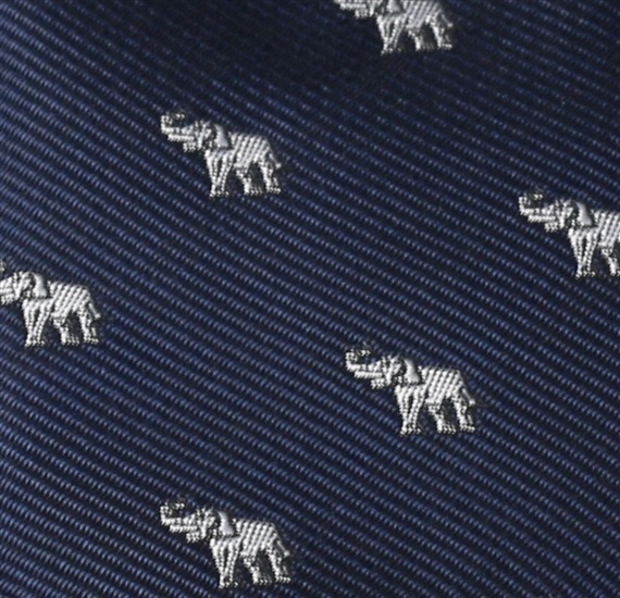 Corbata Niño Azul con Elefantes