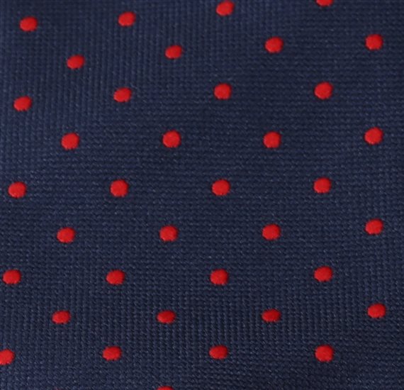 Corbata Niño Azul con Lunares Rojos