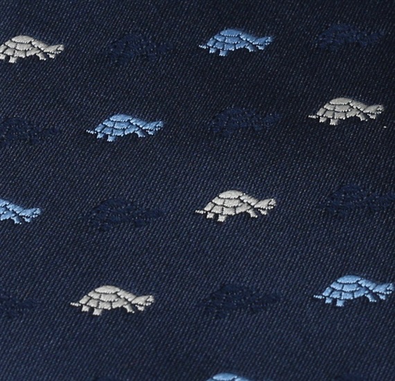 Corbata Niño Azul con Tortugas
