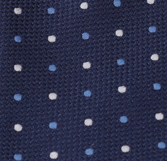 Corbata Niño Azul Lunares Celestes y Blancos