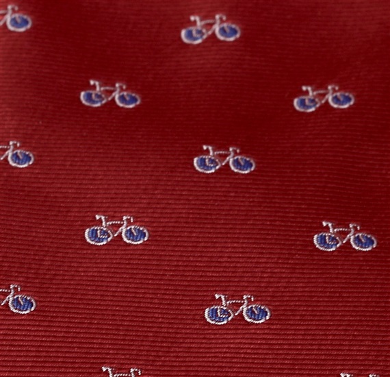 Corbata Niño Granate con Bicicletas