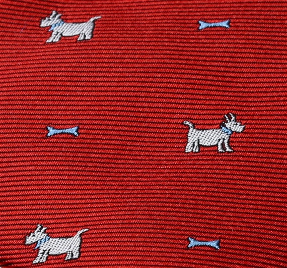 Corbata Niño Granate con Perritos