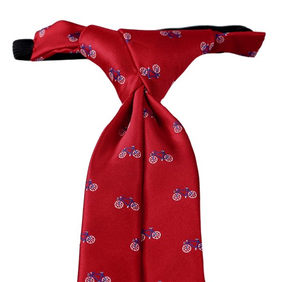 Corbata Niño Roja con Bicicletas