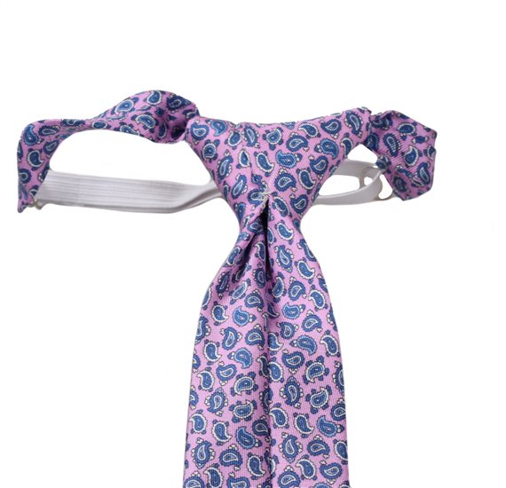 Corbata Niño Seda Rosa Paisley
