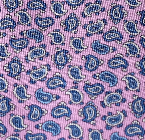 Corbata Niño Seda Rosa Paisley