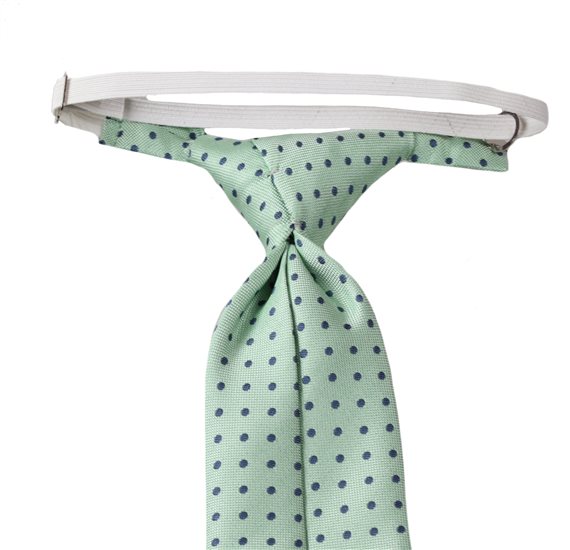 Corbata Niño Verde Lunares