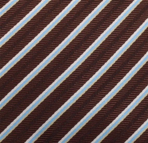 Corbata Rayas Marrón Siena 45