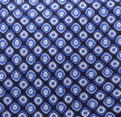 Corbata Seda Azul Op Art
