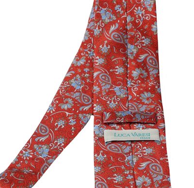 Corbata Seda Teja con Paisley