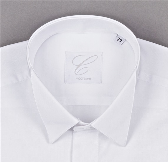 CUELLO CAMISA ETIQUETA WHITE PARA PAJARITA