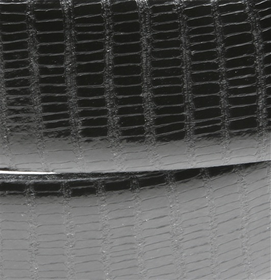 Detalle cinturón reptil negro