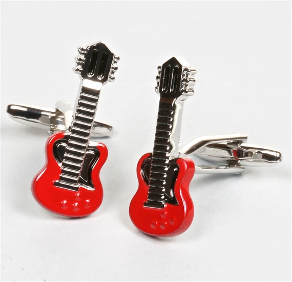 Gemelos Guitarra Roja