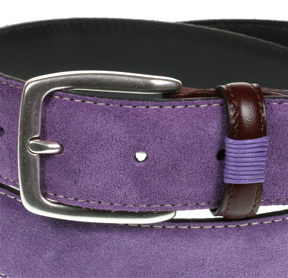 Hebilla cinturón de ante morado