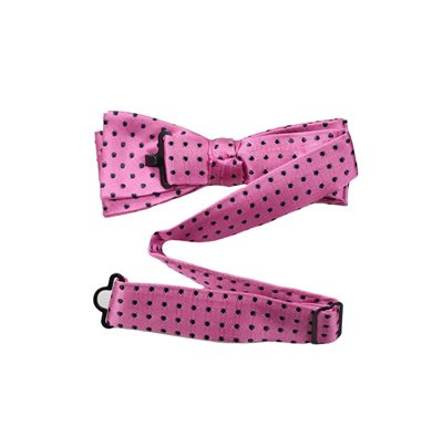 Pajarita Niño Rosa Lunares