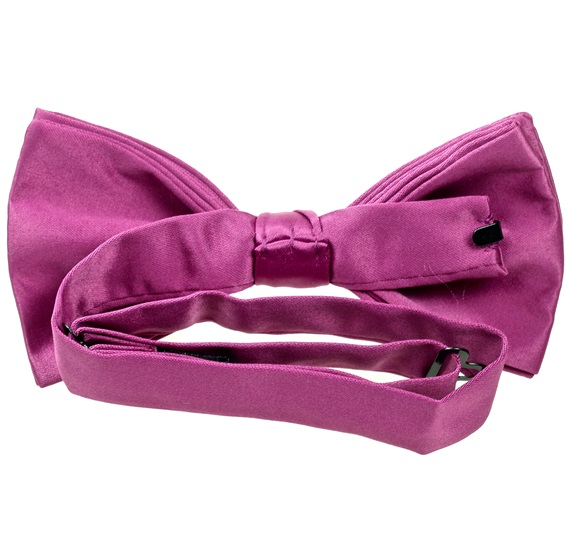Pajarita raso magenta revés