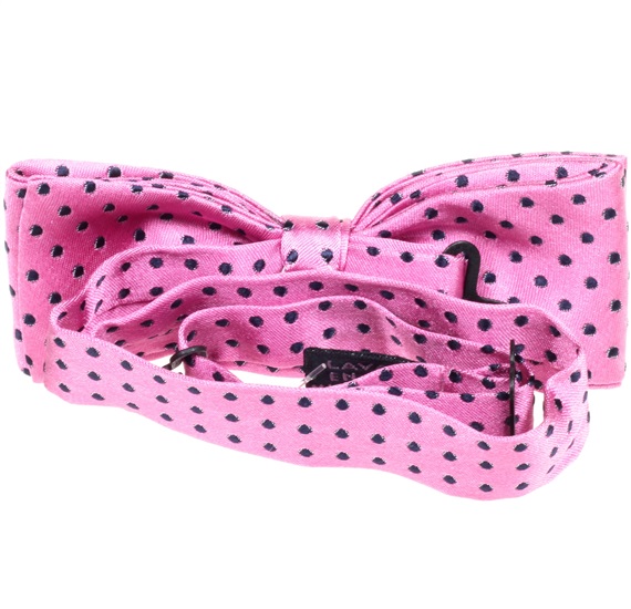 Pajarita y Pañuelo Niño Seda Fucsia