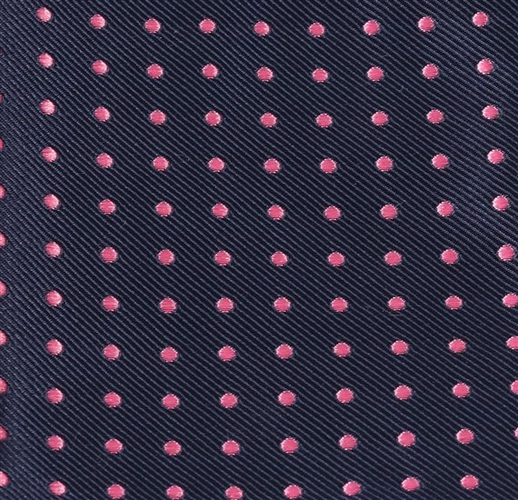 Pañuelo Bolsillo Azul Lunares Rosa