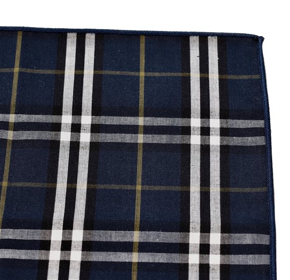 Pañuelo Bolsillo Cuadro Escocés Azul