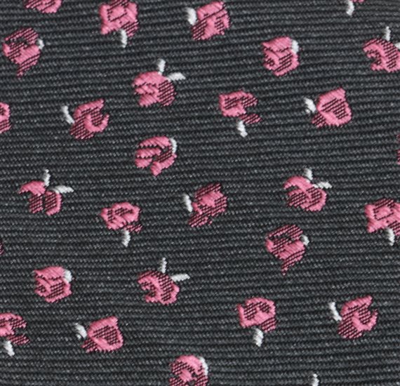 Pañuelo Bolsillo Marrón con Rosas