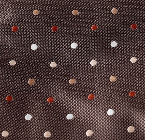 Pañuelo Bolsillo Marrón Lunares