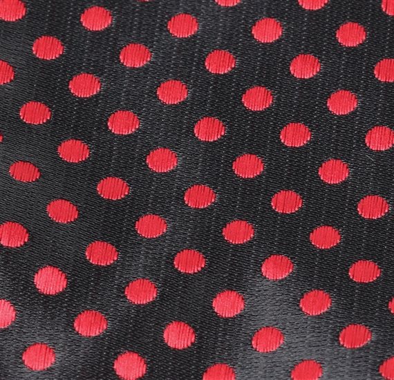 Pañuelo Bolsillo Seda Negro Lunares