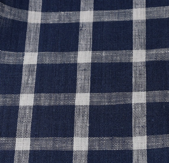 Pañuelo de bolsillo cuadros azul marino y blanco