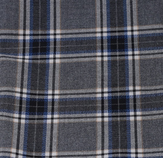 Pañuelo de bolsillo cuadros azules y grises
