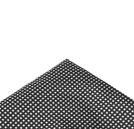 Pañuelo de bolsillo negro con cuadros