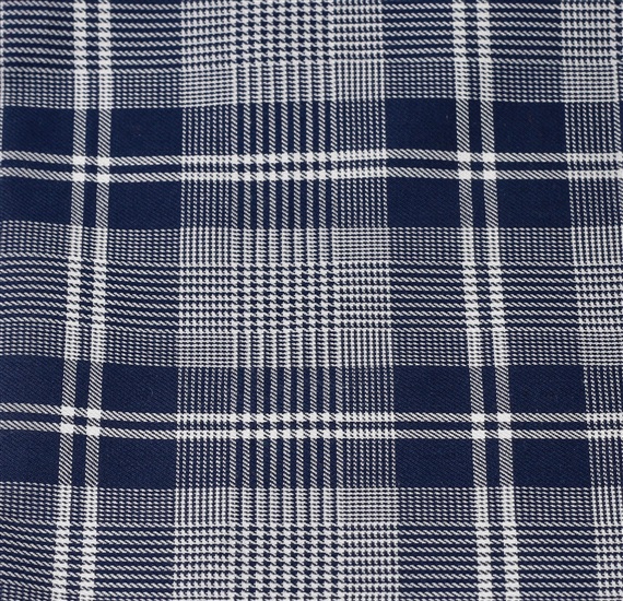 Pañuelo de bolsillo Principe de Gales azul marino