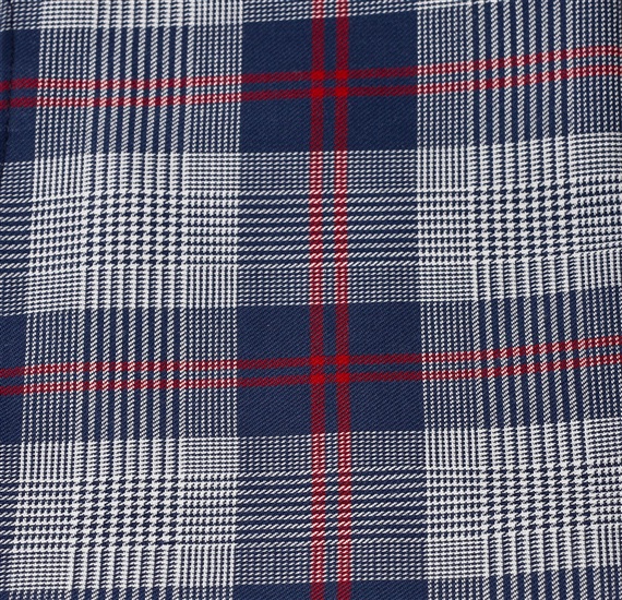 Pañuelo de bolsillo Principe de Gales azul marino
