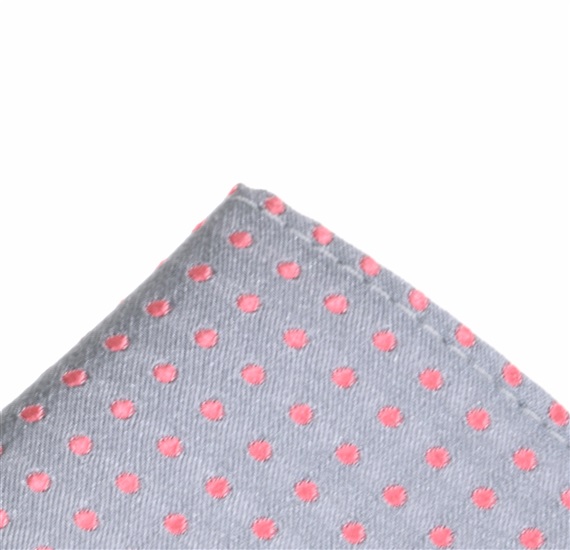 Pañuelo de niño seda gris con lunares rosas Mickey 11